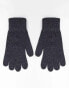 Фото #1 товара ASOS DESIGN touch screen gloves in polyester in charcoal grey