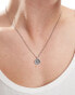 ASOS DESIGN sterling silver necklace with round embossed pendant