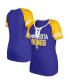 Фото #1 товара Women's Purple Minnesota Vikings Raglan Lace-Up T-shirt