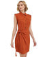 ფოტო #4 პროდუქტის Women's Sleeveless Faux Wrap Dress