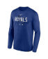Men's Royal Kansas City Royals Authentic Collection Team Logo Legend Performance Long Sleeve T-shirt