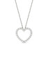 ფოტო #1 პროდუქტის Moissanite Heart Pendant 3/8 ct. t.w. Diamond Equivalent in 14k White Gold