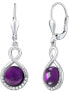 Фото #1 товара Silver earrings with natural Amethyst JST14710AME