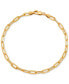 ფოტო #1 პროდუქტის Paperclip Link Chain Ankle Bracelet in 10k Gold, Created for Macy's
