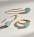 Charming bicolor earrings Sofie Sea Glass SKJ1807710 gold, bicolor, silver, turquoise - фото #4