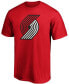 Men's Red Portland Trail Blazers Primary Team Logo T-shirt