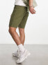 New Look straight chino shorts in dark khaki