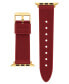 Фото #1 товара Ремешок для часов Anne Klein женский красный текстильный силиконовый совместимый с Apple Watch 42/44/45/Ultra/Ultra 2.