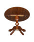 42" Round Dual Drop Leaf Pedestal Table