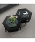 Фото #6 товара Hexagon Smart Coffee Table with LED Lighting & Bluetooth