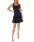 Фото #1 товара Women's Belted Fit & Flare Dress