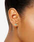 Sapphire (5/8 ct. t.w.) & Diamond (1/5 ct. t.w.) Halo Stud Earrings in 14k White Gold (Also in Emerald)