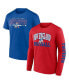ფოტო #1 პროდუქტის Men's Red, Royal New England Patriots Throwback T-shirt Combo Set