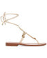 Фото #2 товара Deidre Coin Embellished Tie-Up Thong Sandals