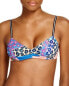Clover Canyon 261279 Women Floral Maze Neoprene Bikini Top Swimwear Size Medium