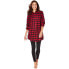 ფოტო #1 პროდუქტის Plus Size Plaid PJ Set