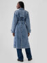 Фото #2 товара Longline Icon Denim Trench Jacket