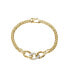 ფოტო #1 პროდუქტის Cubic Zirconia Pave Accented Link Chain Bracelet