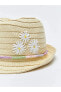 LCWaikiki 3 Boyutlu Çiçek Detaylı Kız Bebek Hasır Şapka