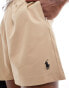 Фото #4 товара Polo Ralph Lauren Traveler icon logo swim shorts in khaki beige