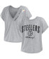 Women's Heather Gray Pittsburgh Steelers Reversible T-Shirt