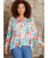 ფოტო #2 პროდუქტის Plus Size June + Vie Roll-Tab Popover Tunic