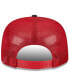 Фото #3 товара Men's White/Red St. Louis Cardinals Team Foam Front A-Frame Trucker 9Fifty Snapback Hat