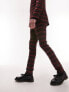 Фото #4 товара Topman super skinny tartan checked suit trousers in red