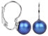 Фото #1 товара Charming earrings with Pearl Iridescent Dark Blue flap