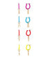 Фото #1 товара Women's Colorful Charm Hoop Earring Set, Pair of 4