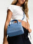 Matt & Nat Adel Micro vegan leather top handle mini bag in pale blue