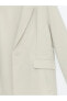 Фото #8 товара LCW Vision Düz Uzun Kollu Keten Görünümlü Kadın Blazer Ceket Ceket