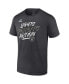 Фото #3 товара Men's Heathered Charcoal Las Vegas Raiders 2021 Nfl Playoffs Bound Lights Action T-shirt