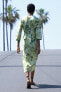 Фото #4 товара Платье миди с принтом — zw collection ZARA
