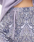 ფოტო #3 პროდუქტის Women's 2 Piece Printed Long Sleeve Henley Top with Shorts Pajama Set
