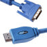 Фото #1 товара Gefen CAB-DVI2HDMI-LCK-06MM - 1.8 m - HDMI - DVI-I - 1920 x 1200 pixels - Blue - Male/Male