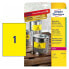 Фото #2 товара Avery Zweckform L6111-8 - Yellow - Rectangle - Permanent - DIN A4 - Polyester - Matte