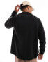 Brave Soul heavy knitted bomber jacket in black