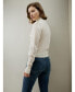 ფოტო #2 პროდუქტის Women's Merino Wool Cardigan with Louisville Silk Front for Women