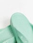 Crocs platform flip flops in jade stone