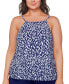 ფოტო #1 პროდუქტის Plus Size Cali Printed Tankini Top, Created for Macy's