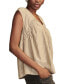 ფოტო #3 პროდუქტის Women's Striped Ruched Tie-Front Top