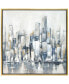 Фото #1 товара Winter Cityscape Textured Glitter Hand Painted Canvas Wall Art, 36" x 36"
