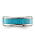 Stainless Steel Turquoise Inlay Band Ring