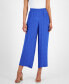Women's High Rise Solid Plissé Pants, Created for Macy's