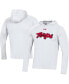 Фото #2 товара Men's White Maryland Terrapins School Logo Raglan Long Sleeve Hoodie Performance T-shirt