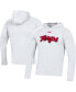 Men's White Maryland Terrapins School Logo Raglan Long Sleeve Hoodie Performance T-shirt