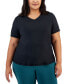 Фото #2 товара Plus Size 3-Pk. Solid Short-Sleeve Top, Created for Macy's