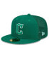 Фото #1 товара Men's Green Cleveland Guardians 2022 St. Patrick's Day On-Field 59Fifty Fitted Hat