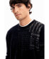 ფოტო #4 პროდუქტის Men's Geometric patchwork pullover